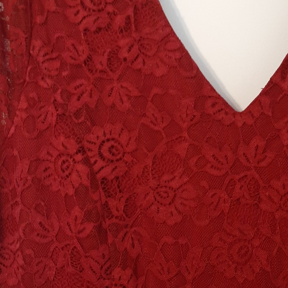 Torrid red lace overlay dress - Picture 2 of 3